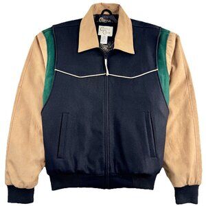 Cripple Creek Men's XL Wool Melton Zip Jacket Western Rodeo Work Chore Coat Farm